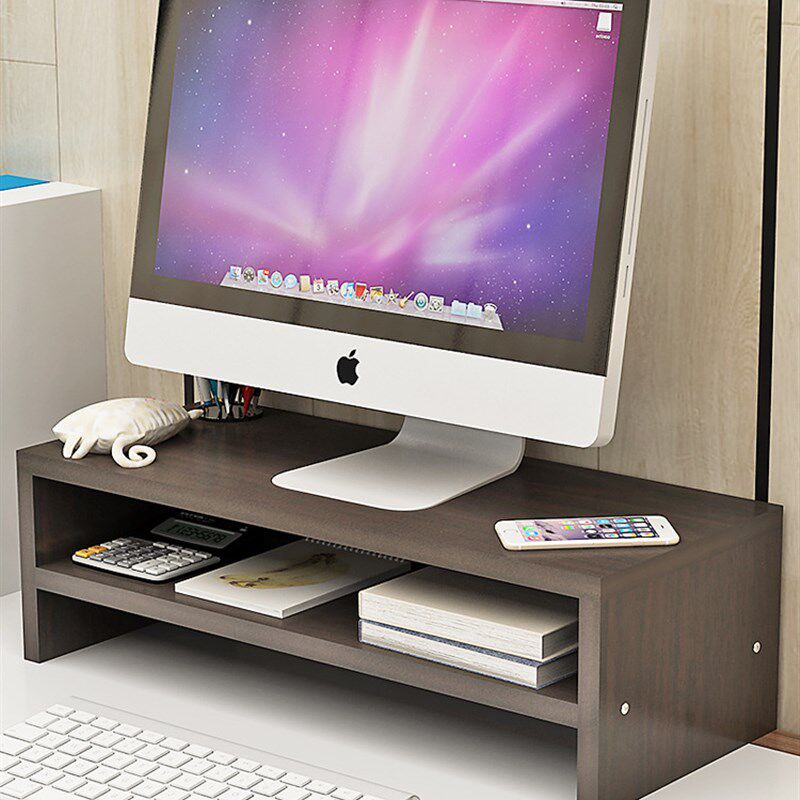 速发ft电脑屏抬高架底座桌面整理收纳子物架托盘支架置增加