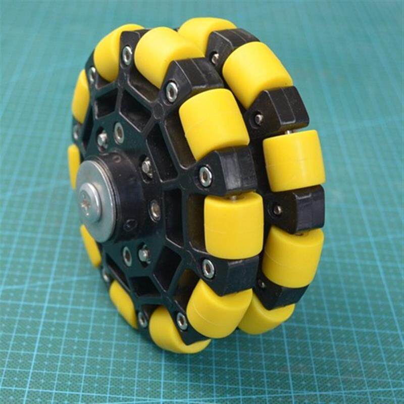 现货橡胶全向轮带 6mmp 孔径联轴器 万向轮 直径125mm 黑色 n 黄