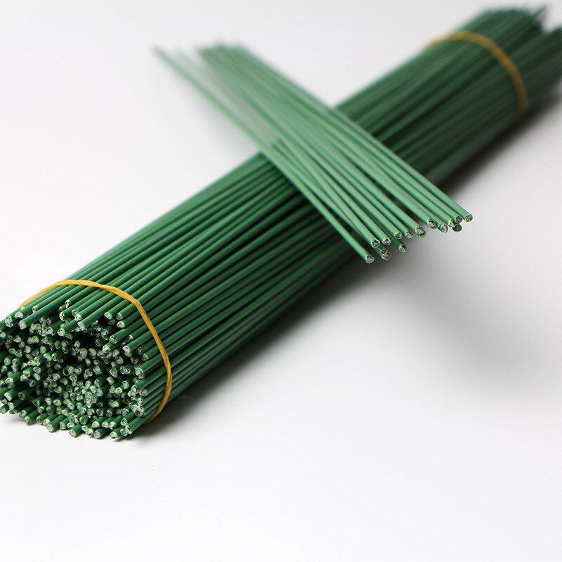 速发可批玫料花手做花杆花托绿叶假花绿胶带铁丝自工的材瑰折