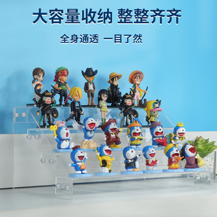 速发压克物盒示架模型收纳展模型娃娃展示盒桌面收纳层架置力架