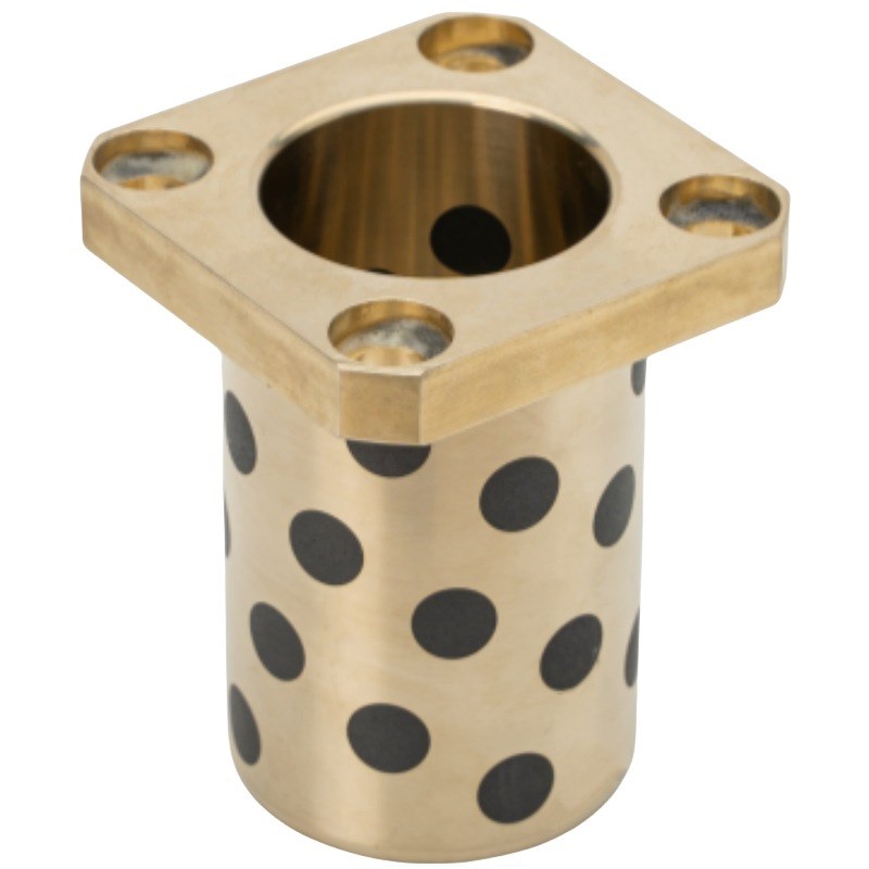 速发MPT6-50内径F法兰无R衬套h7铜套轴承套F7含油自润滑O方油0-d-