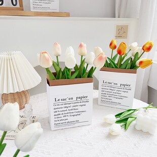 速发花纸袋摄装档日葵郁金香玫瑰拍套道具装饰花卉高向小摆件