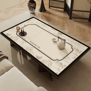 速发新中桌实木茶几垫式布高级感餐水防油免洗皮革防桌垫台面保护