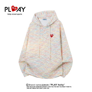 新款 官方春季 潮流云朵扎染连帽卫衣男女宽松休闲上衣 HEITY PLAY