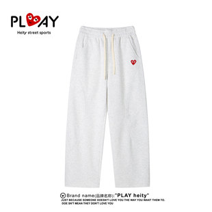 美式 官方休闲裤 PLAY 秋冬季 子男女宽松运动直筒长裤 HEITY 弯刀裤