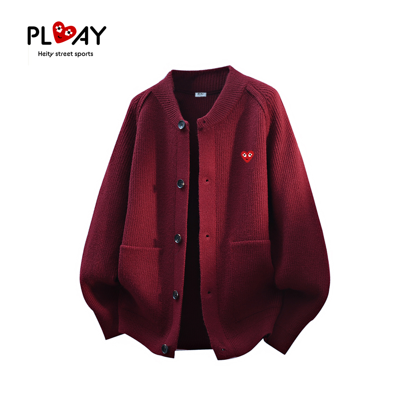 PLAYHEITY秋冬情侣百搭针织开衫