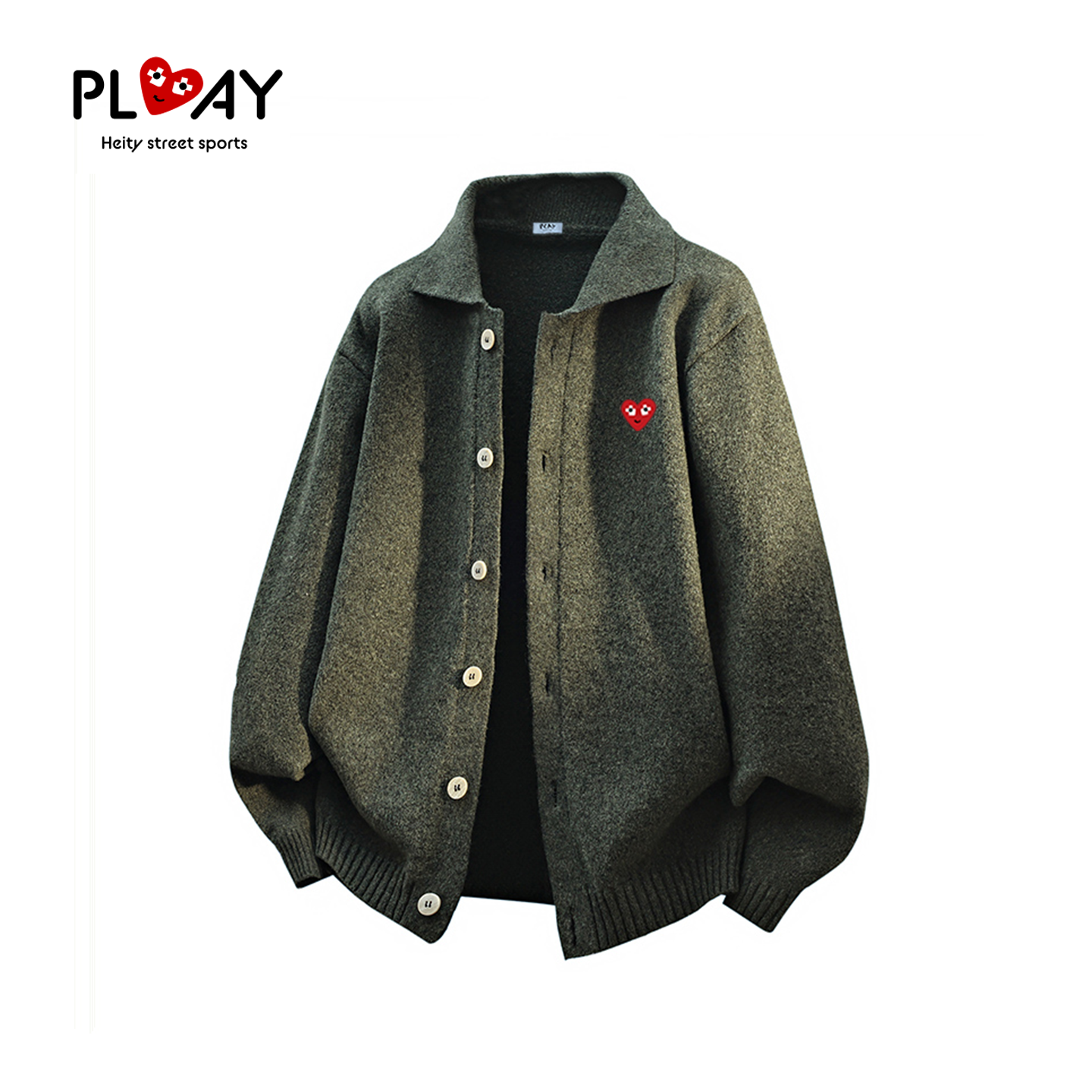 PLAYHEITY秋冬男女休闲针织开衫