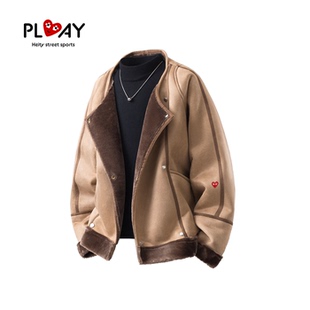 PLAY HEITY 官方棉衣冬季新款高级感轻奢机车男女款宽松大码外套