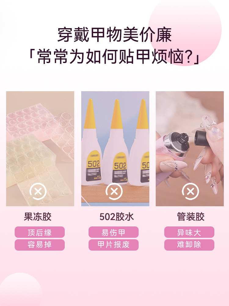 Long Lasting Press On Nail Adhesive Gel Kit - Product image 4