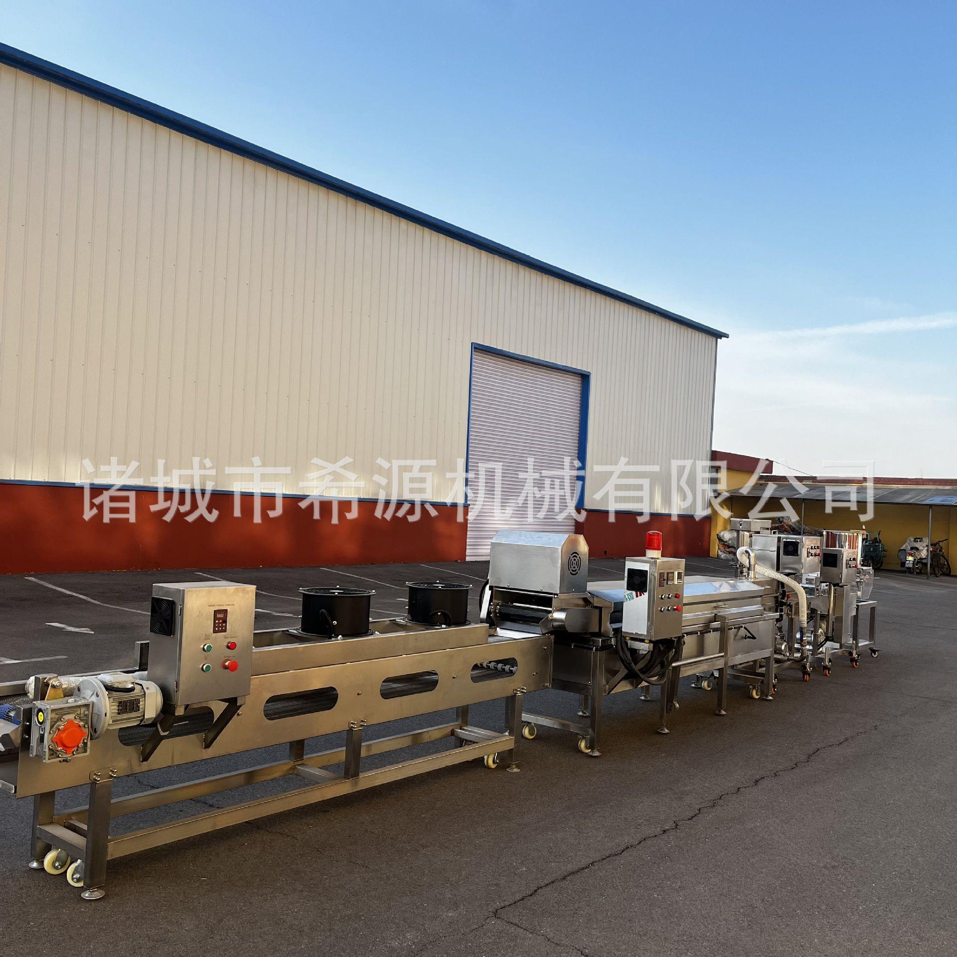 连续式鸡柳油炸机麦乐鸡块油炸线香辣鸡翅生产线鸡肉卷油炸设备