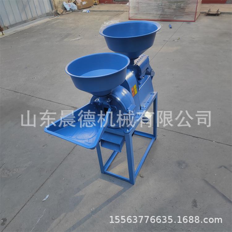 谷子脱壳碾米机 立式330型高粱脱皮家用砂轮磨米机