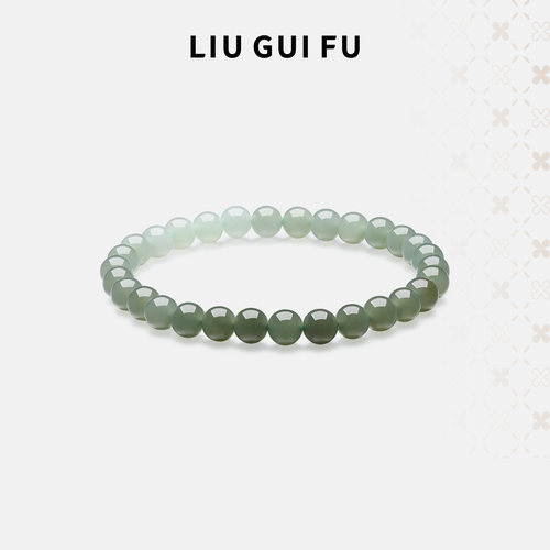 六桂福珠宝和田玉手链青珠手串