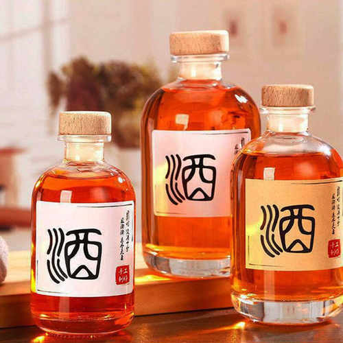 透明玻璃半斤加厚装酒容器