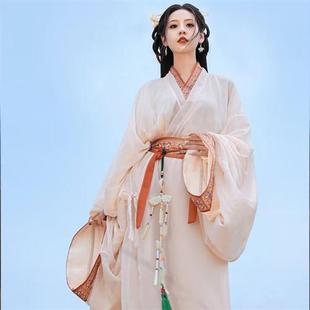 战国袍汉服红色春秋战国秦汉时期曲裾直裾大码白色