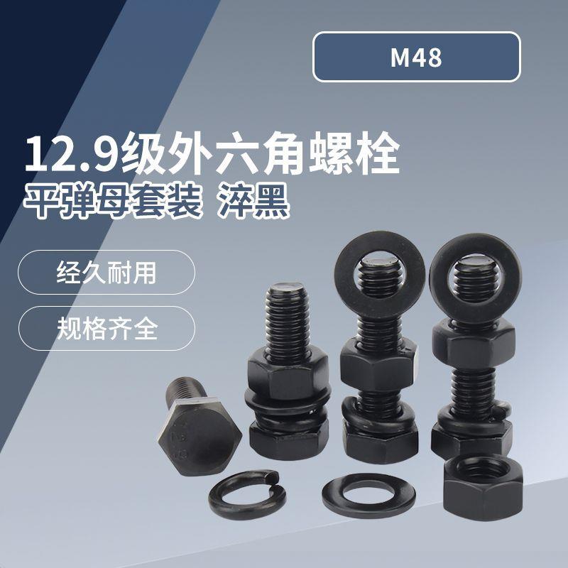12.9级外六角螺栓套装淬黑GB5783/GB5782M48