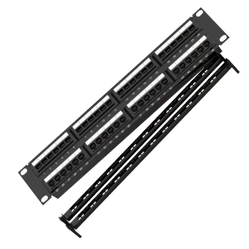 安普款48口超五类网络配线架48口网络cat6超五类配线架达标过测