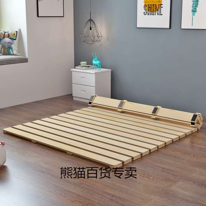 实木榻榻米透气折叠硬床板防潮排骨架简易单人午休床..米远三