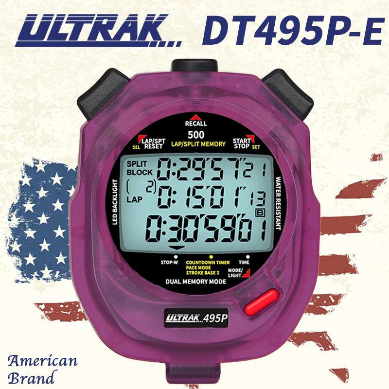 电子秒表DT495P定尔志ULTRAK奥赛克500道3排显示计时器田径训练