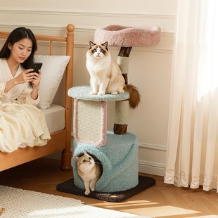 兽牌可露丽猫爬架小户型不占地猫窝猫抓板一体家用观景台小型树洞