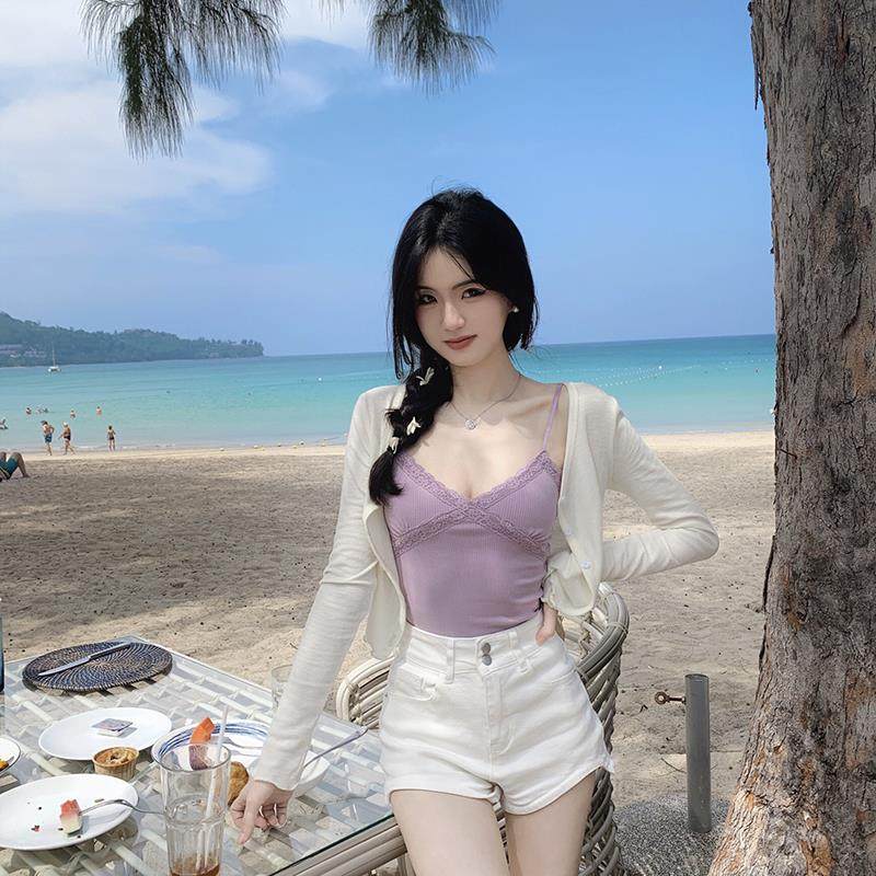 famouswang2024年夏季新款敲显腿长高腰a字牛仔短裤女小个子