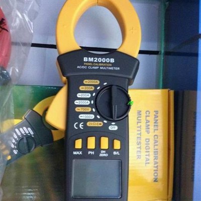 极速深圳滨江BM2000VB数字钳型电流表 交直流20R00A大电流 钳形万