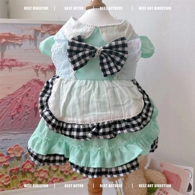 极速猫咪裙子蝴蝶结公主裙宠物洛丽塔连衣裙泰P迪比熊约克夏狗狗