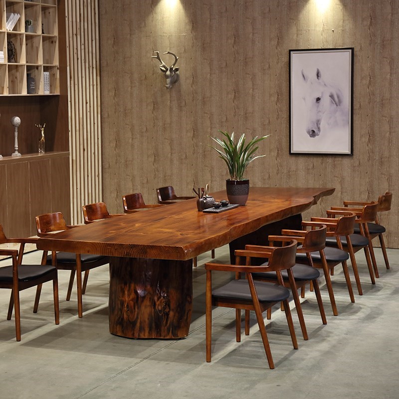 极速实木功夫茶几大板原木茶台新中式禅意茶桌椅组U合客厅家用个