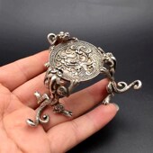 极速白铜螭龙油灯仿m古铜器貔貅烛台摆件 饰工艺品 家居办公佛堂装