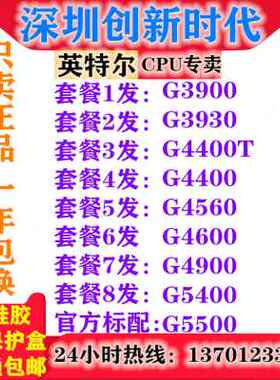 极速G3900 G3930 Gm4400T G4560 G4600 G4620 G4900 G5400 G5500