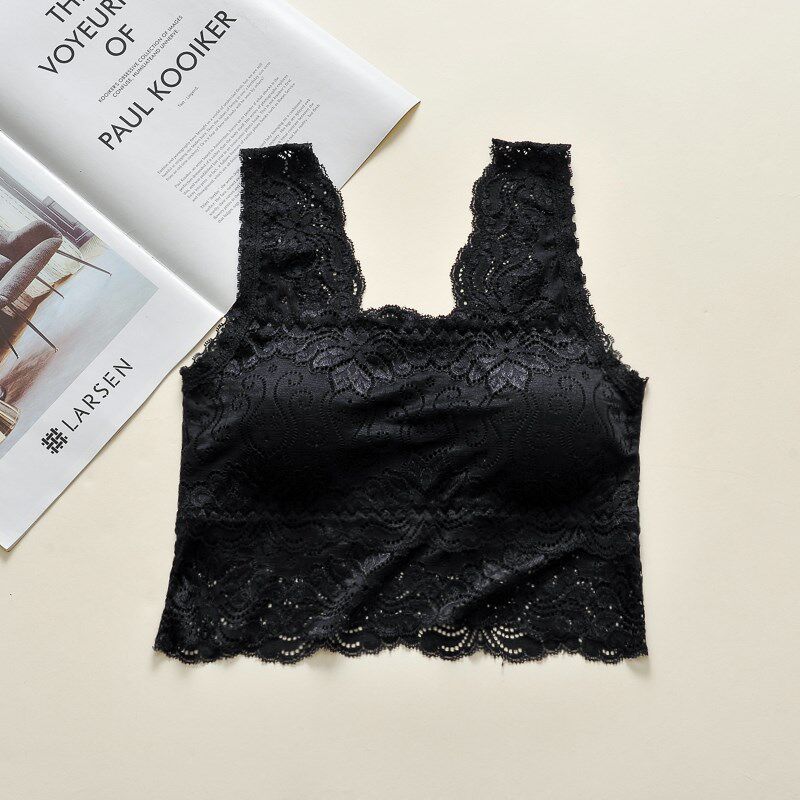 新品白色蕾丝内搭l抹胸裹胸防走光打底带胸垫美背内衣少女吊带背