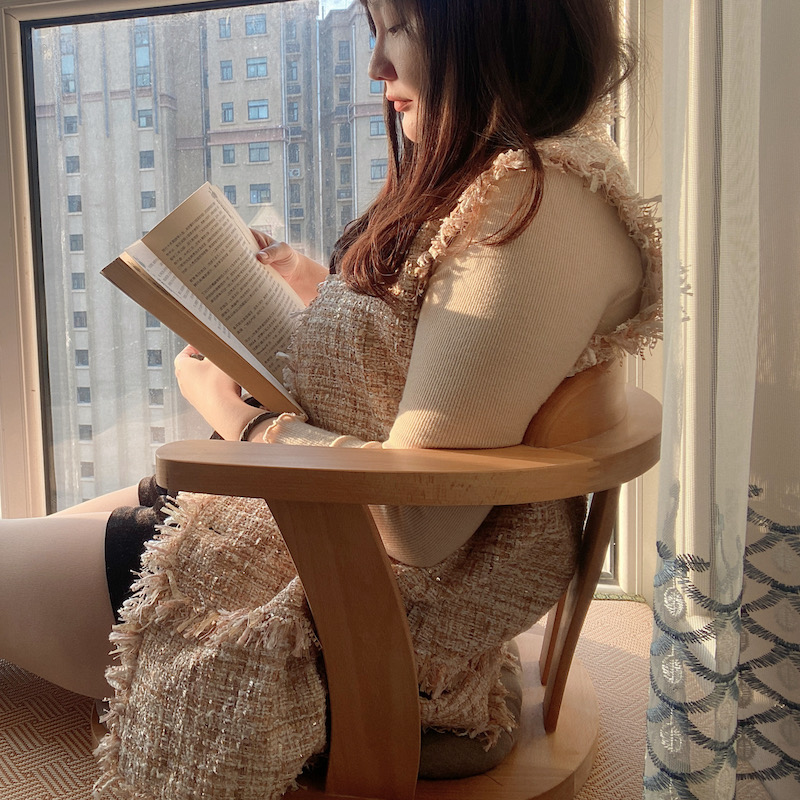 极速适老沙发床上扶手o靠背椅神器老人看书卧床倚靠实木无腿榻榻