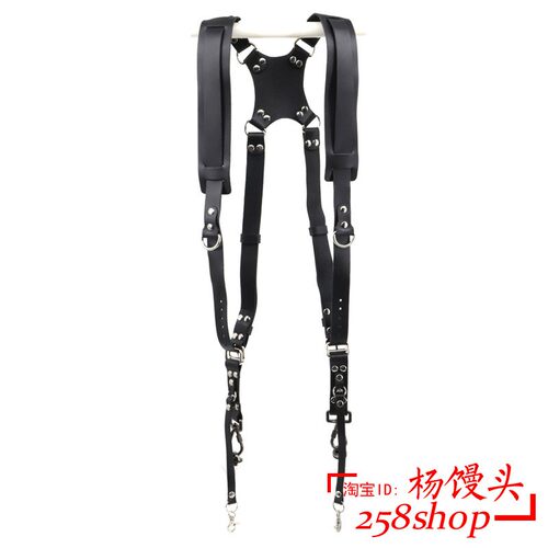 极速New Camera Strap Leather DSLR Strap DoubleQ Shoulder Str