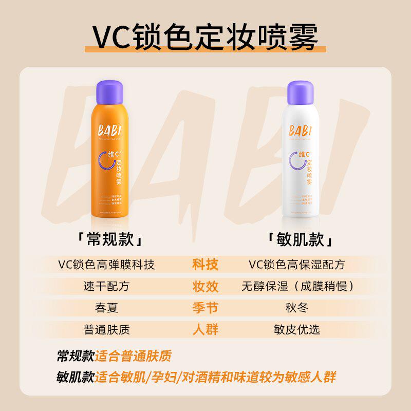 极速BABIf定妆喷雾抗氧持久定妆控油夏季防汗快速定妆蹭不掉【XY