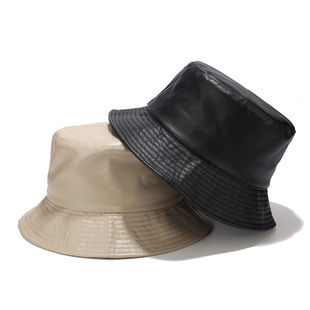 极速Buckdet Hat Leather Fishing  Soild Foldable