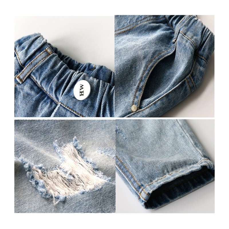 极速IENENS 4-13 Years Boys Clothes Slim StraightT Jeans Clas