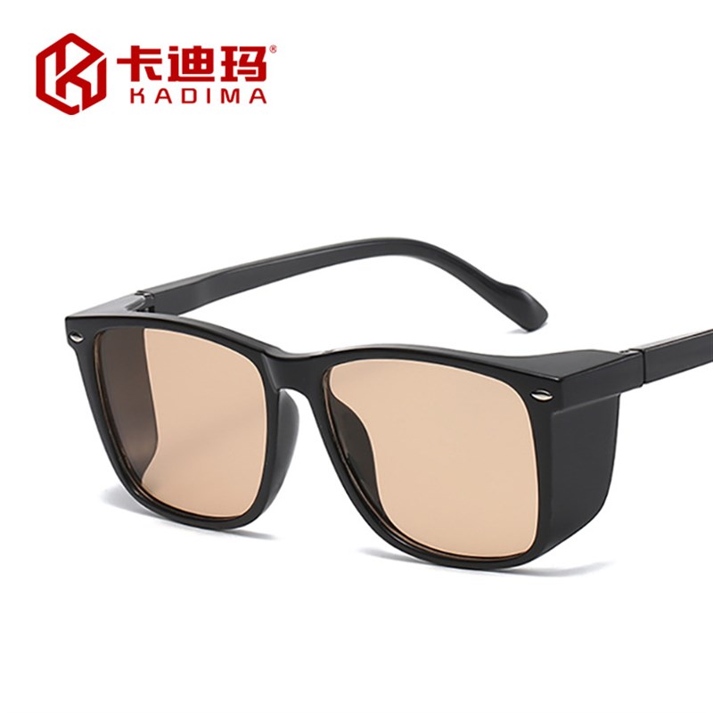 极速欧美b时尚2021新款大框太阳眼镜 弹簧腿米钉方框太阳眼镜跨境