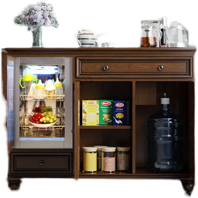 极速全自动智能饮水机美式简约风实木茶吧机家用即热X制冷烧水茶