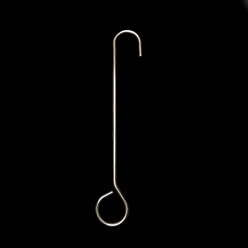 极速挂钩304吊钩不锈钢加v厚穿管钩晾衣杆防风勾套管钩S钩厨房浴