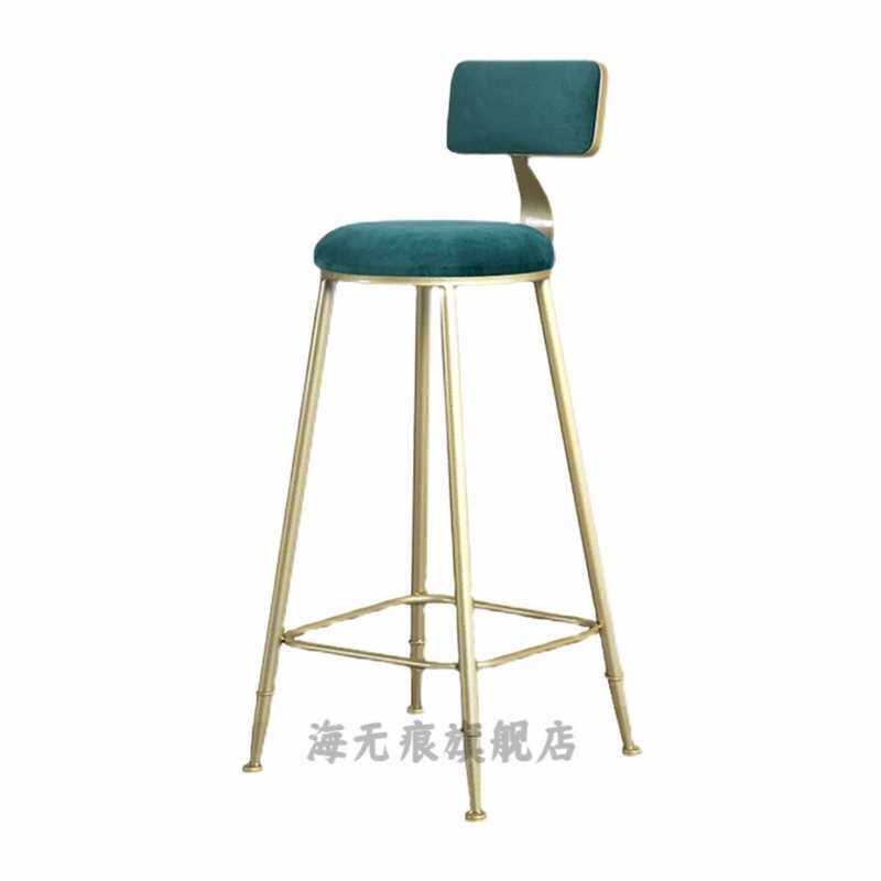 极速厂巴台高櫈子 酒吧凳 北欧吧台椅家用高O脚凳子靠背前台桌椅