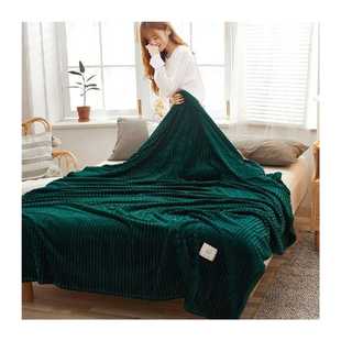 极速Flannel Solid Color Throw Blankets Coral Fleece T.ravel