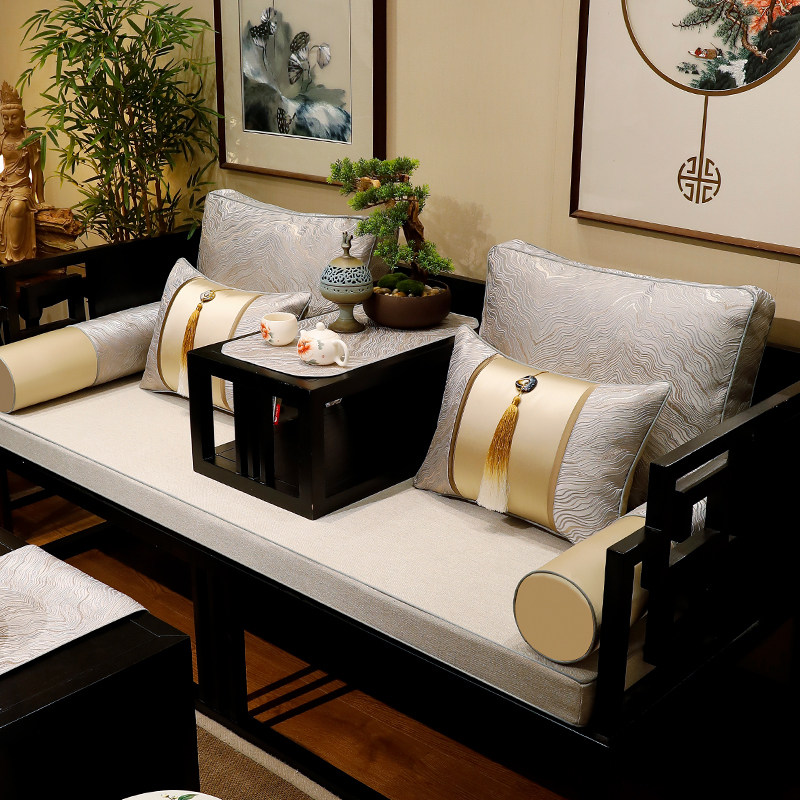 新品定做中式实木沙发靠背垫客厅大号腰枕腰O靠床头靠枕座椅靠垫