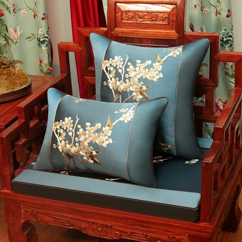 新品新中式红g木沙发垫中国风实木家具坐椅垫靠垫罗汉床垫子五件