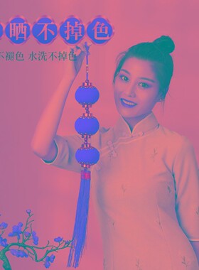 新品乔迁新居装饰红色灯笼挂件入户门挂饰客厅玄关V背景墙布置用