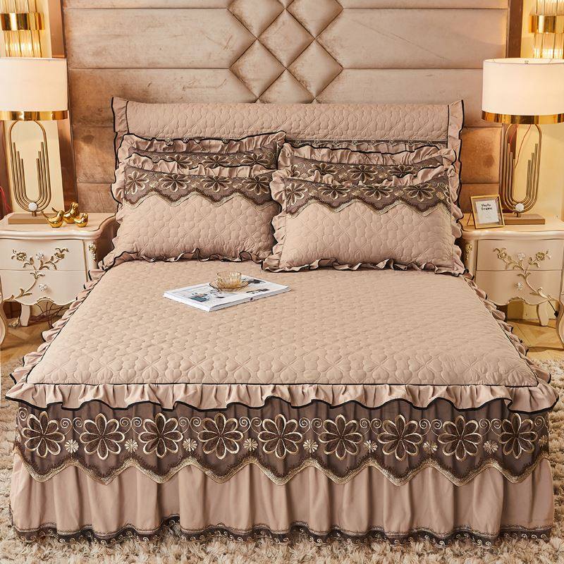 极速牀罩带d牀头罩牀裙款四件套网红高端公主夹棉四季通用牀垫保,床上用品,床裙,淘宝优惠券,粉丝福利购,淘宝优惠卷