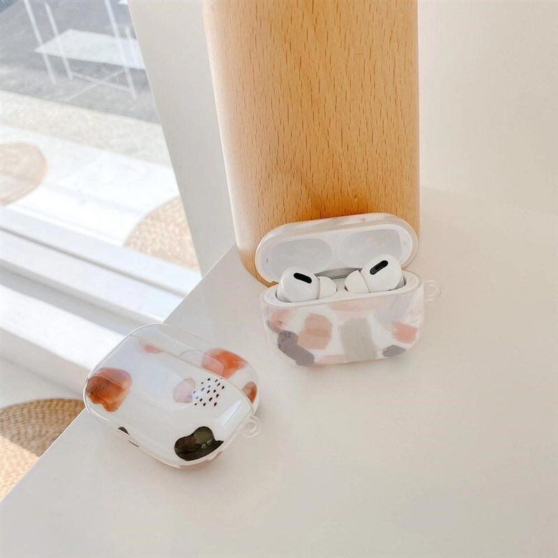 极速Geometric watercolor pattern CLuxury soft silicone Earph