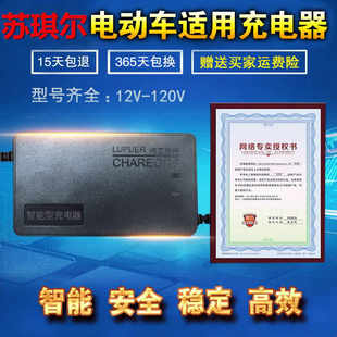 极速苏琪尔电动车电瓶充电器36V48V12AH60V20AH64V72VR80V84V96V3