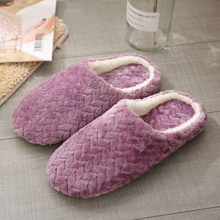 极速Women Indoor Slippers Waxrm Plush Home Slipper Autumn Wi