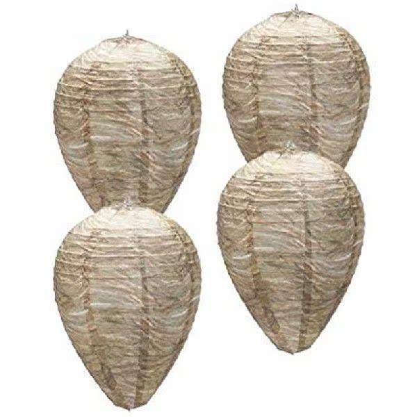 极速4PCS Wasp Nest,oDecoy Hanging Fake Wasp Nest Paper Decoy