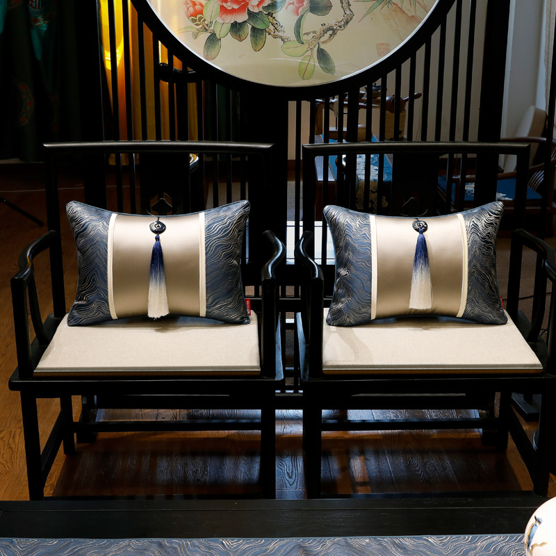 新品新中式沙发椅子坐垫实木餐桌椅红木椅垫N圈椅官帽椅太师椅垫