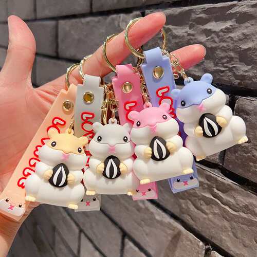 新品Couple cute car key chn personaliHty pendant silicone ca